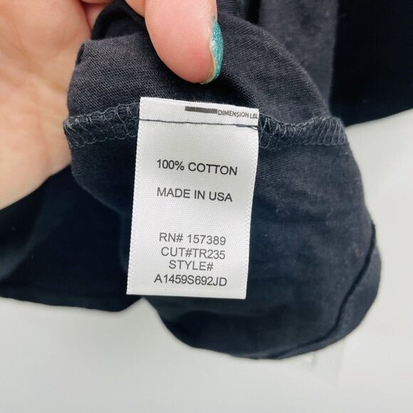 La La Land Creative Co Womens Medium Vote Tshirt Crop Top Happy Face Black 2430 - Picture 8 of 8